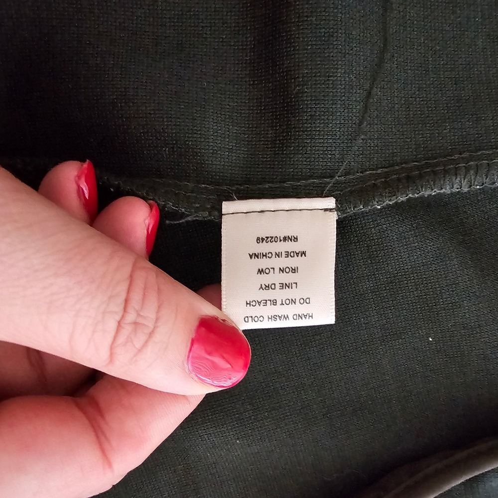 Skies Are Blue M Hunter Green Knit Blazer Jacket Cuffed 3/4 Sleeve Office Work - Picture 9 of 9